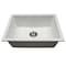 Msi White Single Bowl 24in X 18in Quartz Undermount  Kitchen Sink ZOR-QTZ-SBSNK-0102 - alternate 1